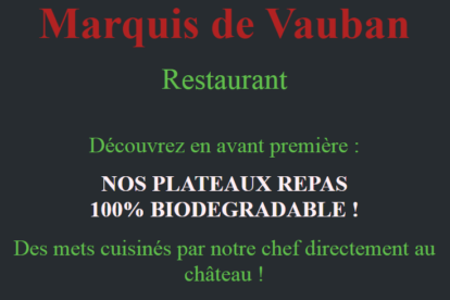 NOUVEAUTE ! Plateaux Repas !!